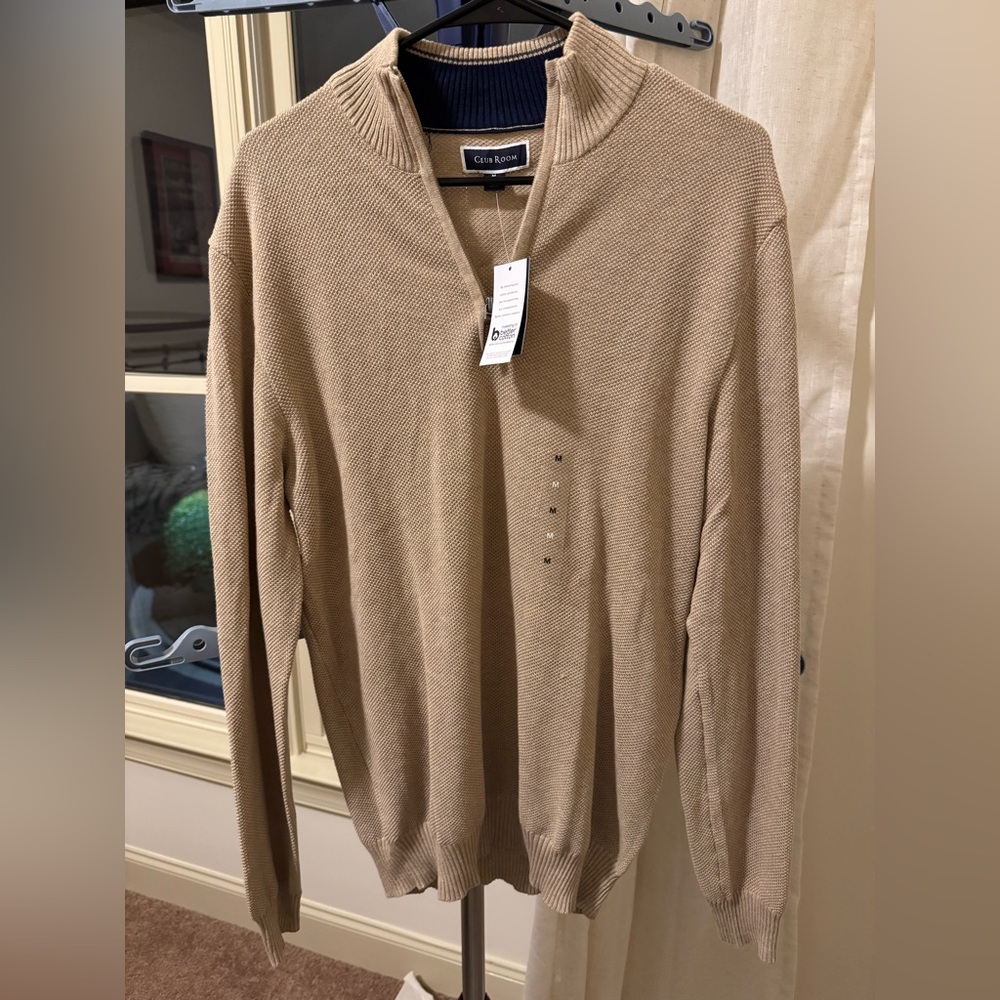 Men’s club room quarter zip sweater size medium